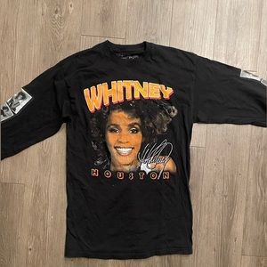 Whitney Houston Long Sleeve Graphic T-Shirt